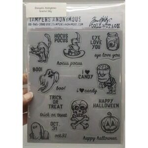 Scrapbooking Cling Stamps Stampers Anoymous Tim Holtz CollectionScared Silly